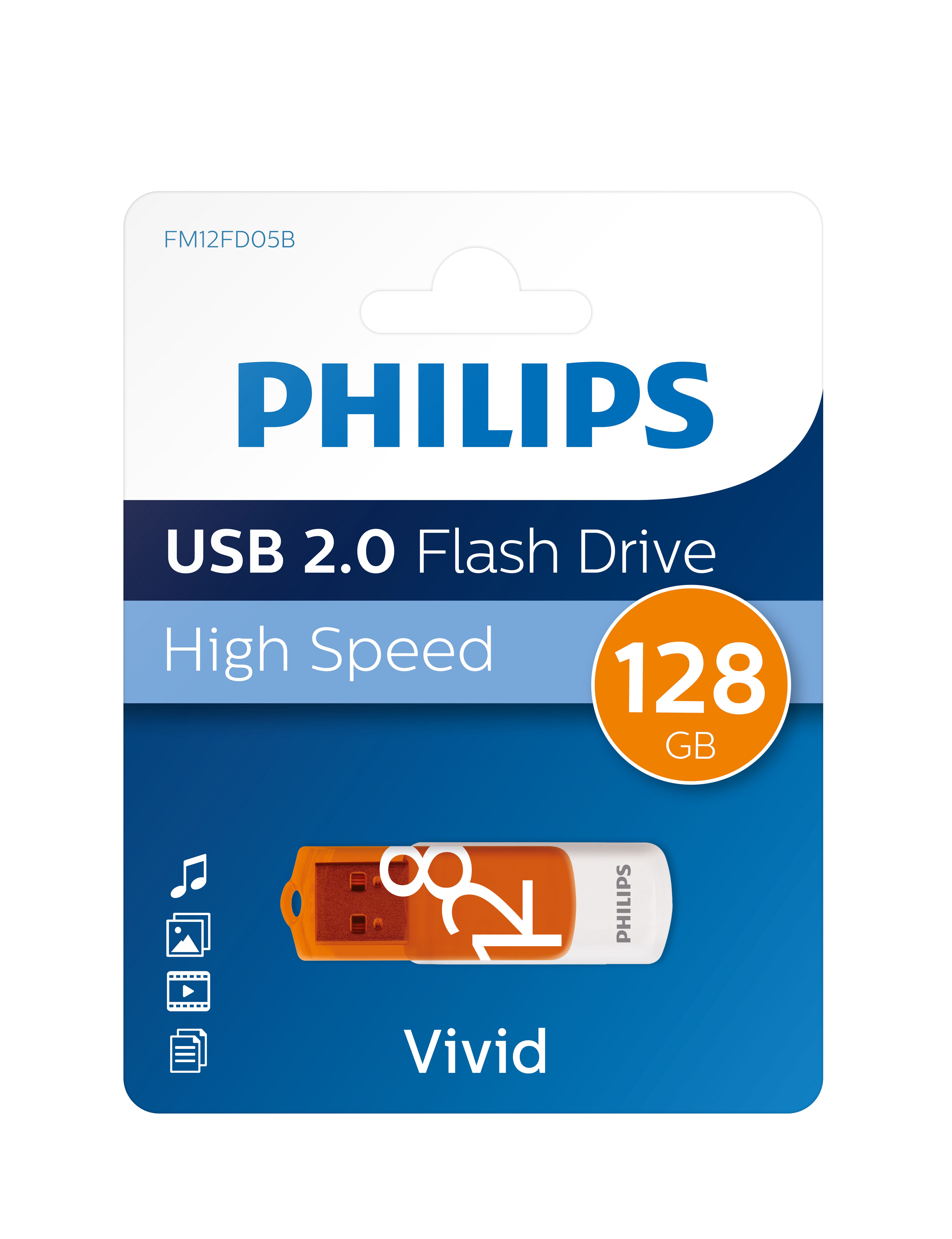 Philips Philips USB Stick 2.0 Vivid 128 GB USB-Stick (USB USB 2.0)