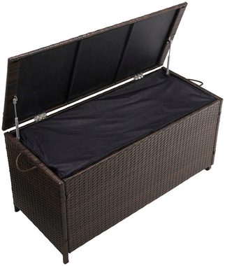 garten gut Auflagenbox Rattan, Polyrattan, braun