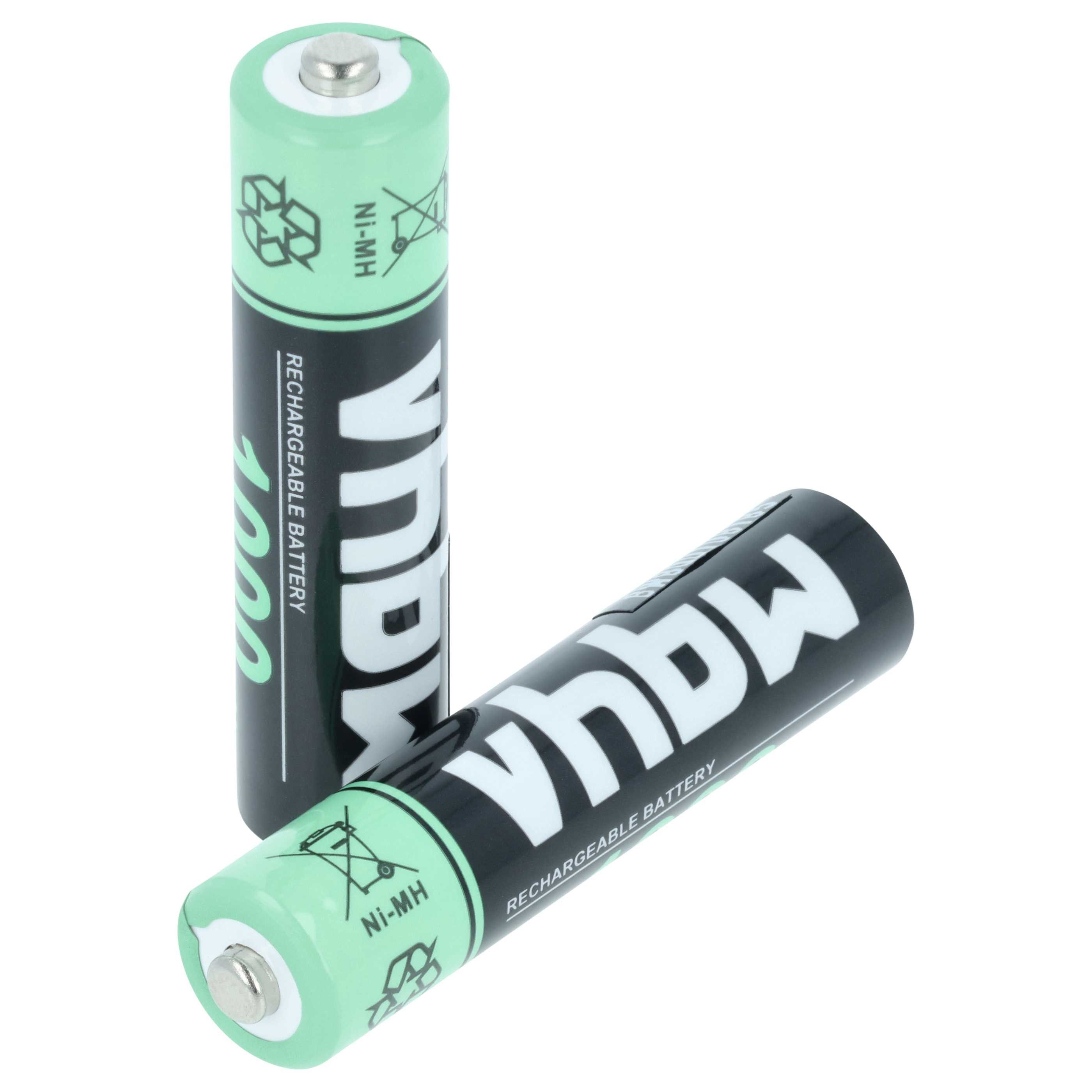 vhbw Akku passend für Philips Avent SCD503/26, SCD488, SCD487, SCD499, Akku Akku NiMH 1000 mAh (1,2 V, 2 St), Kompatible Akkuzellen, Für AAA Anwendungen z.B. Taschenlampen