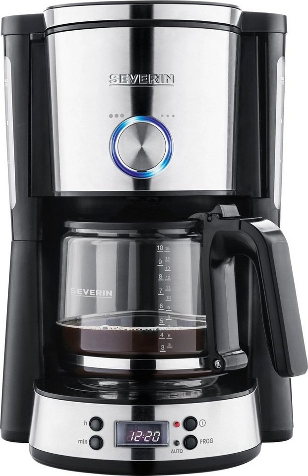 Severin Filterkaffeemaschine KA Kaffeekanne, mit 1,25l Edelstahl-Applikationen 1x4, Hochwertiges 4826, Design