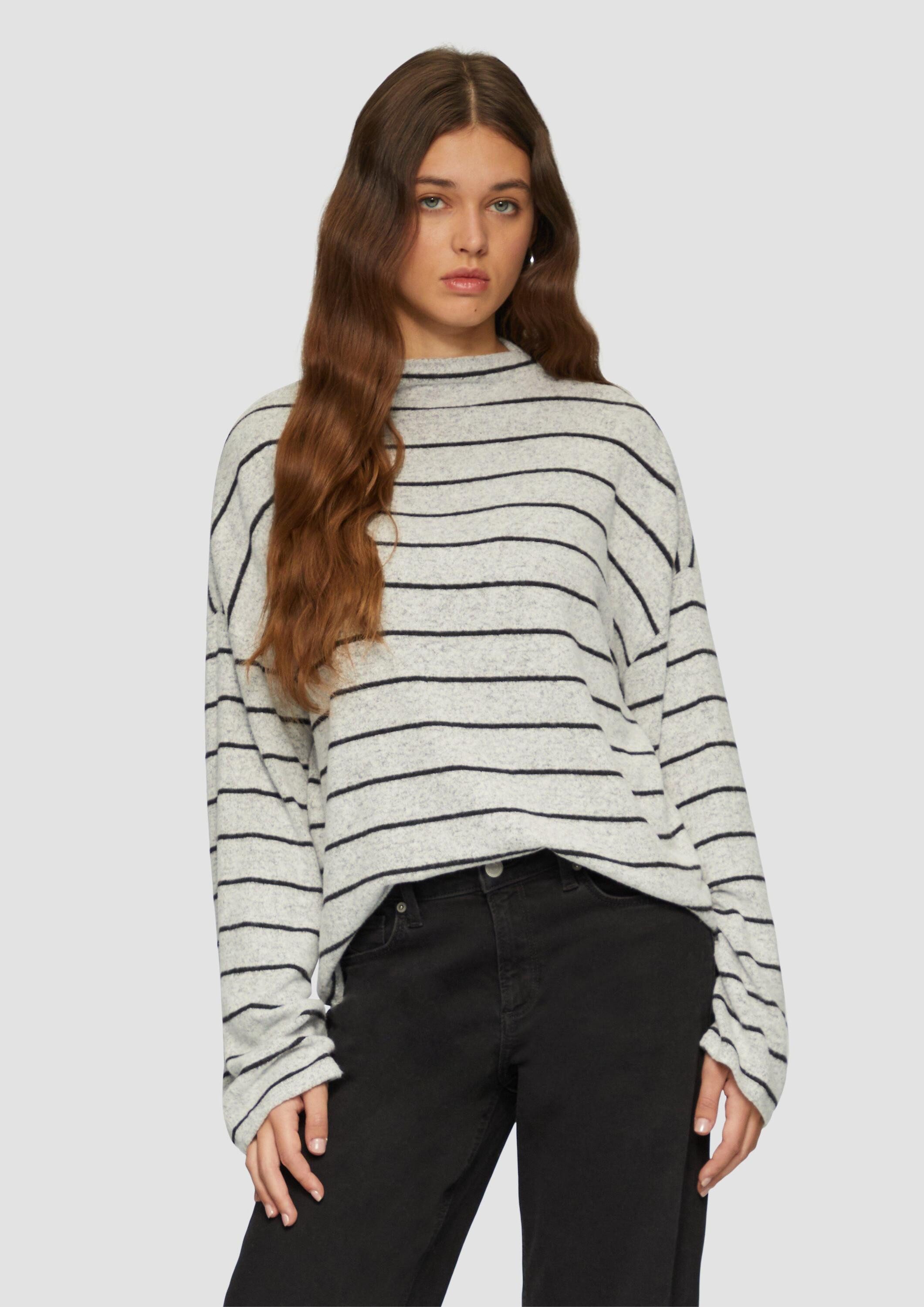 QS Langarmshirt T-Shirt Flauschiges, locker geschnittenes günstig online kaufen