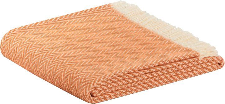 Boras, leichte Plaid angenehm Kuscheldecke, Fischgrätmuster, mit Qualität Biederlack,