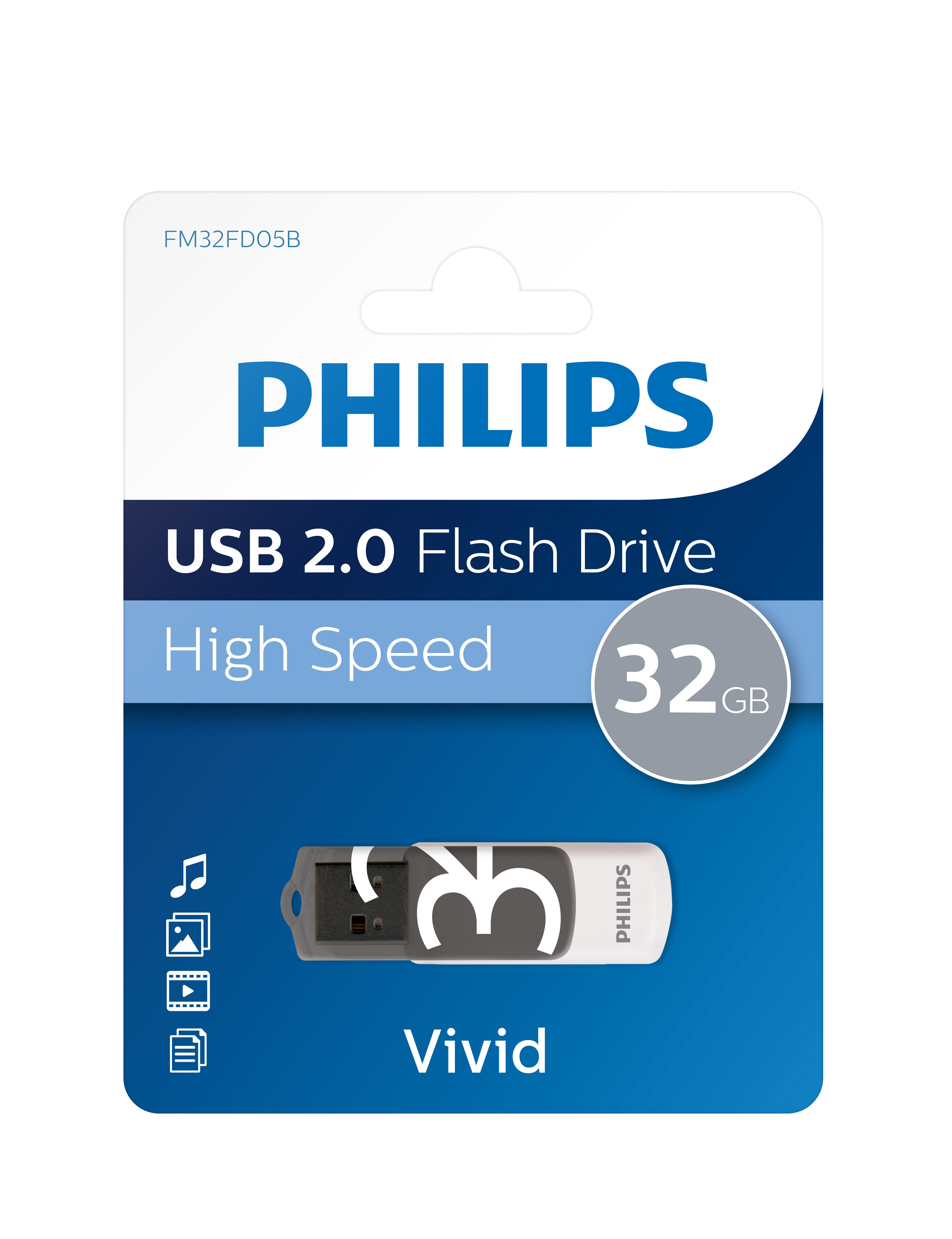 Philips Philips USB Stick 2.0 Vivid 32 GB USB-Stick (USB USB 2.0)