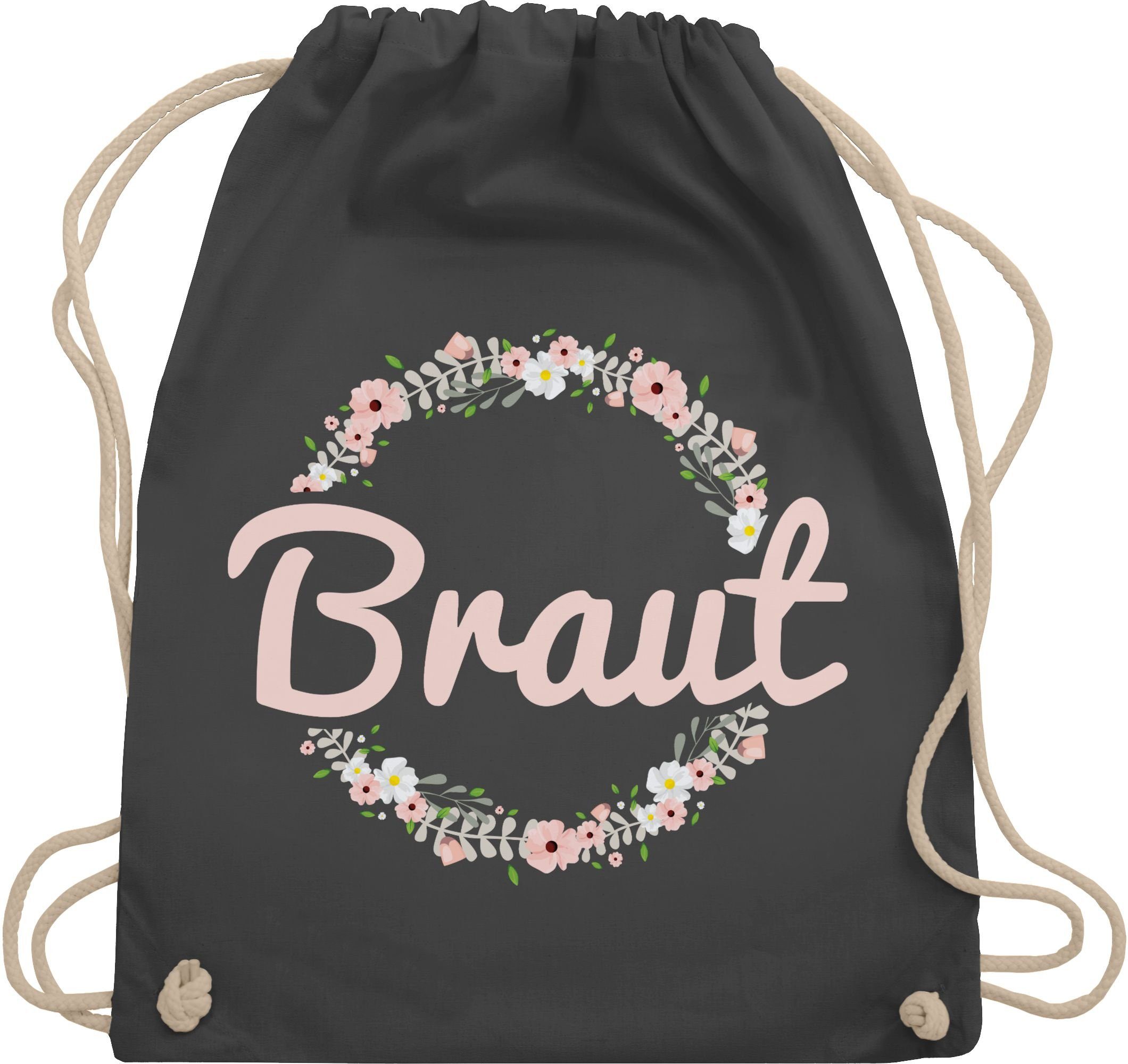 Turnbeutel Braut Motiv Blumenkranz
