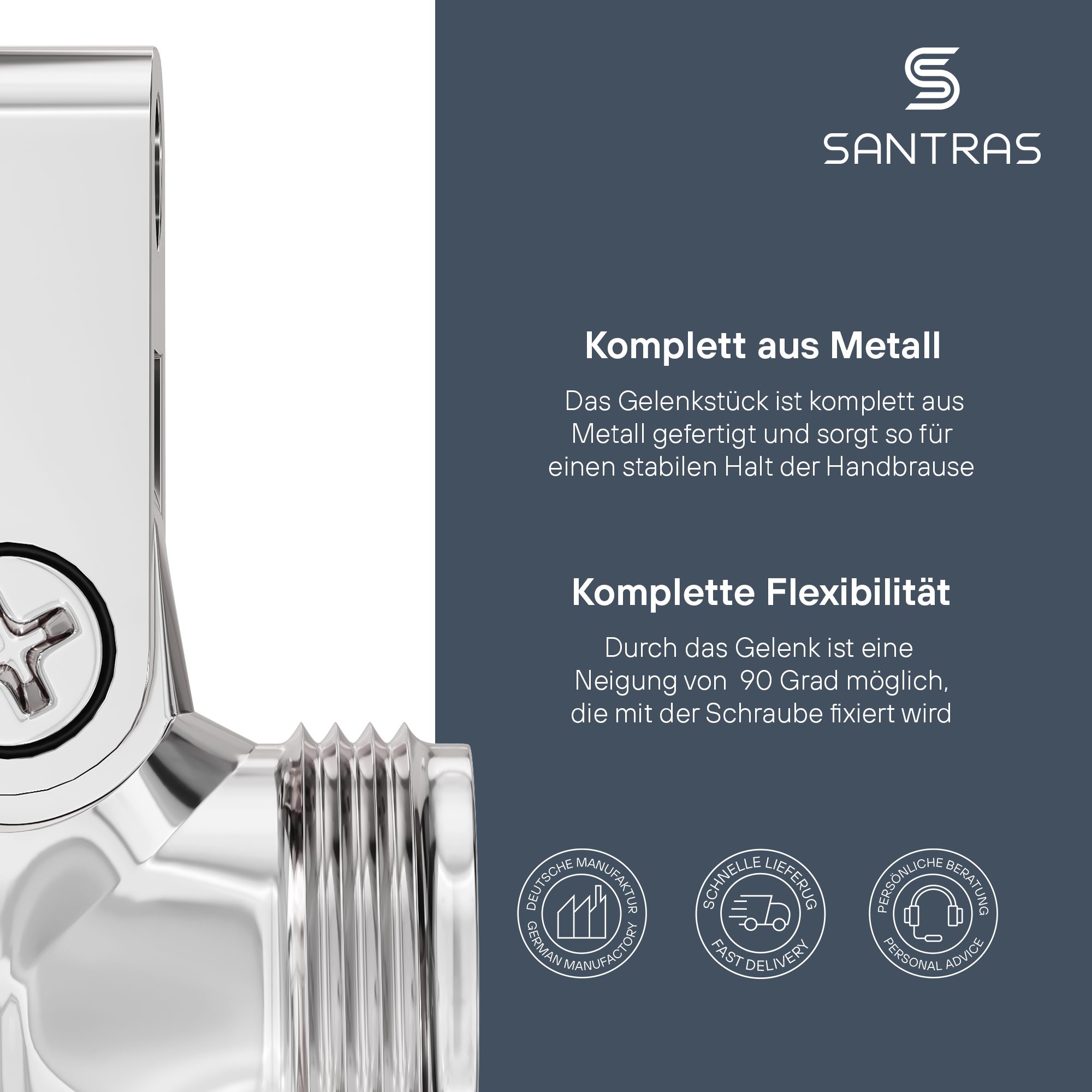 Santras Duschstange Metall-Gelenkstück 1/2 günstig online kaufen