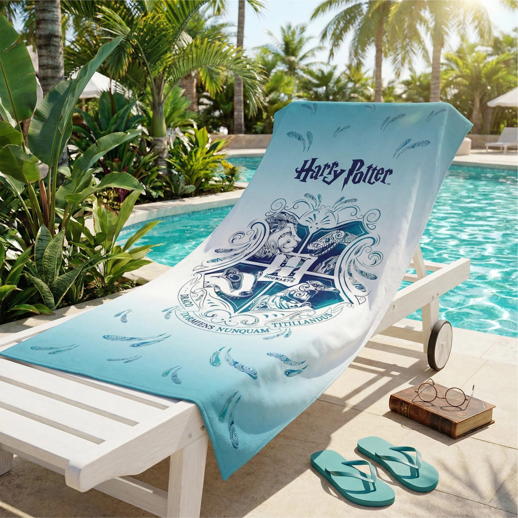 Harry Potter Strandtuch Harry Potter Hogwarts Badetuch Strandtuch, Mikrofaser, 70x140 cm