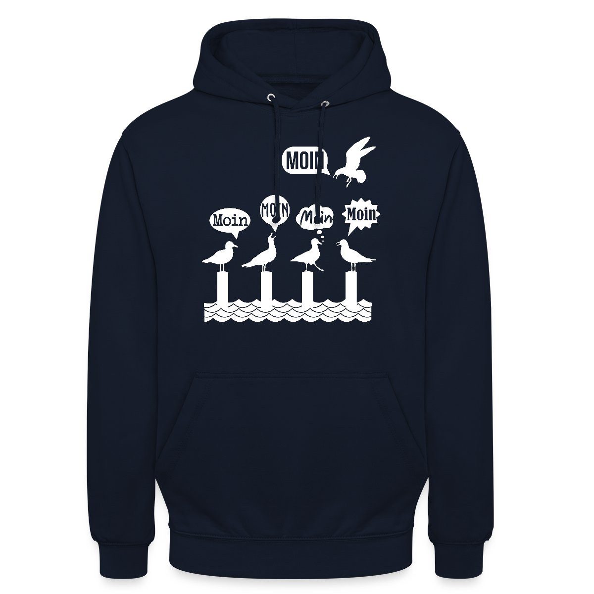Spreadshirt Hoodie Moin Anker Norddeutsch Möwen Lustig Unisex Hoodie (1-tlg)