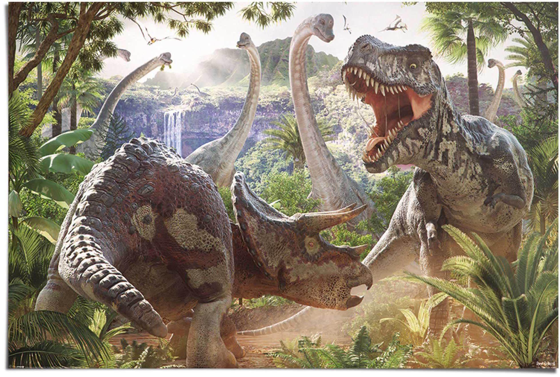Reinders! Poster Poster Kampf der St) Dinosaurier, (1 Dinosaurier