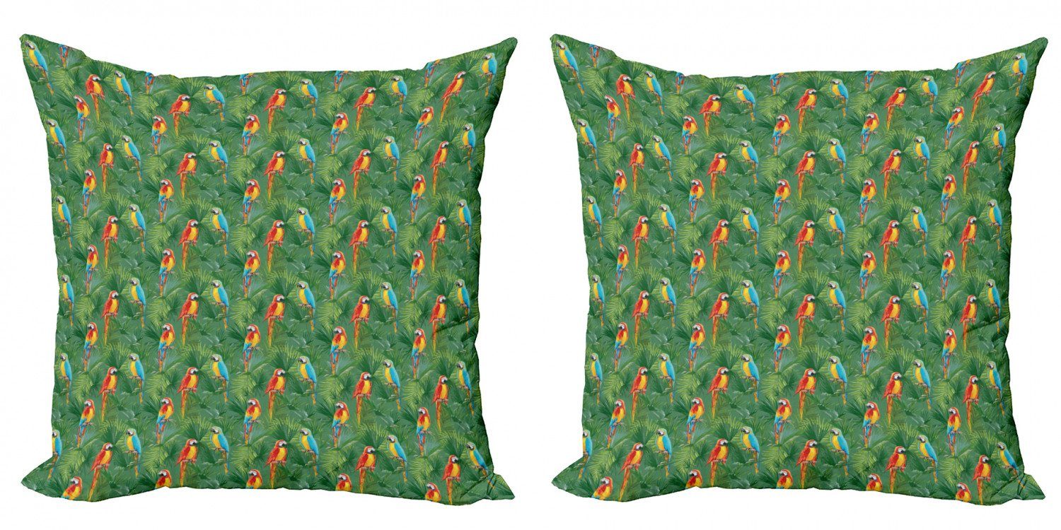 Accent Abakuhaus (2 mit Kissenbezüge Vögel Regenwald Doppelseitiger Urwald Digitaldruck, Modern Stück), Parrot