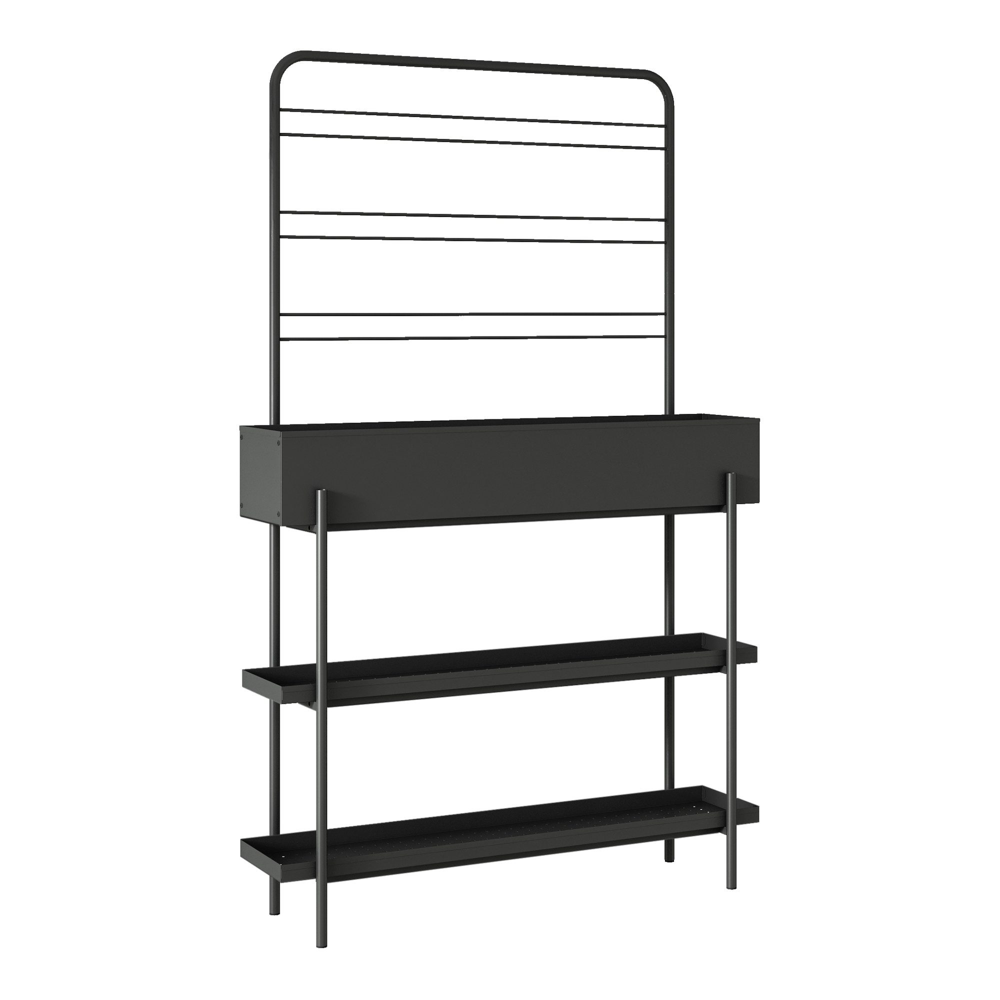 casa.pro Blumenständer, mit Blumenkasten »Aalsmeer« Metall 154x96x24 cm Schwarz