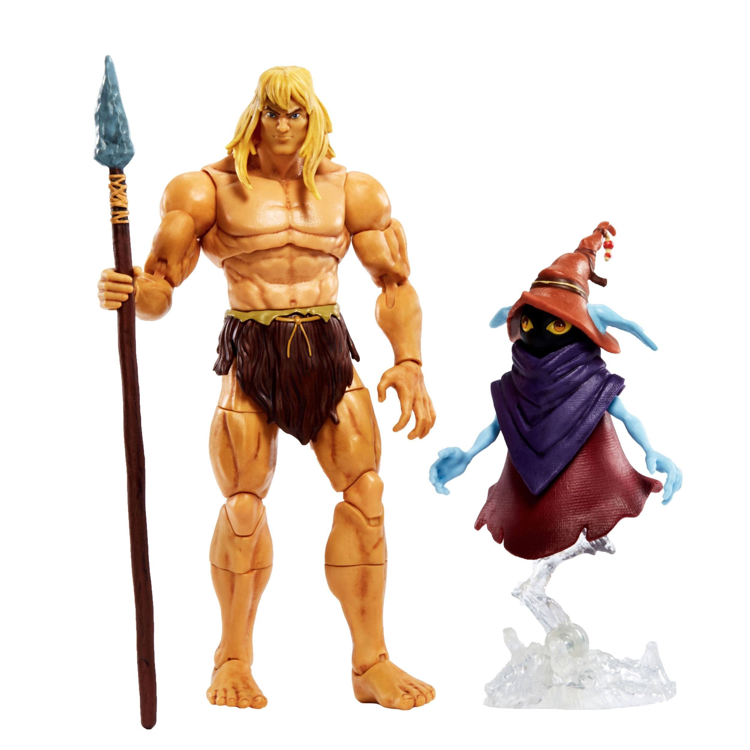 Mattel® Actionfigur Masters of the Universe Masterverse, Deluxe Figur Revelation: Savage He-Man & Orko
