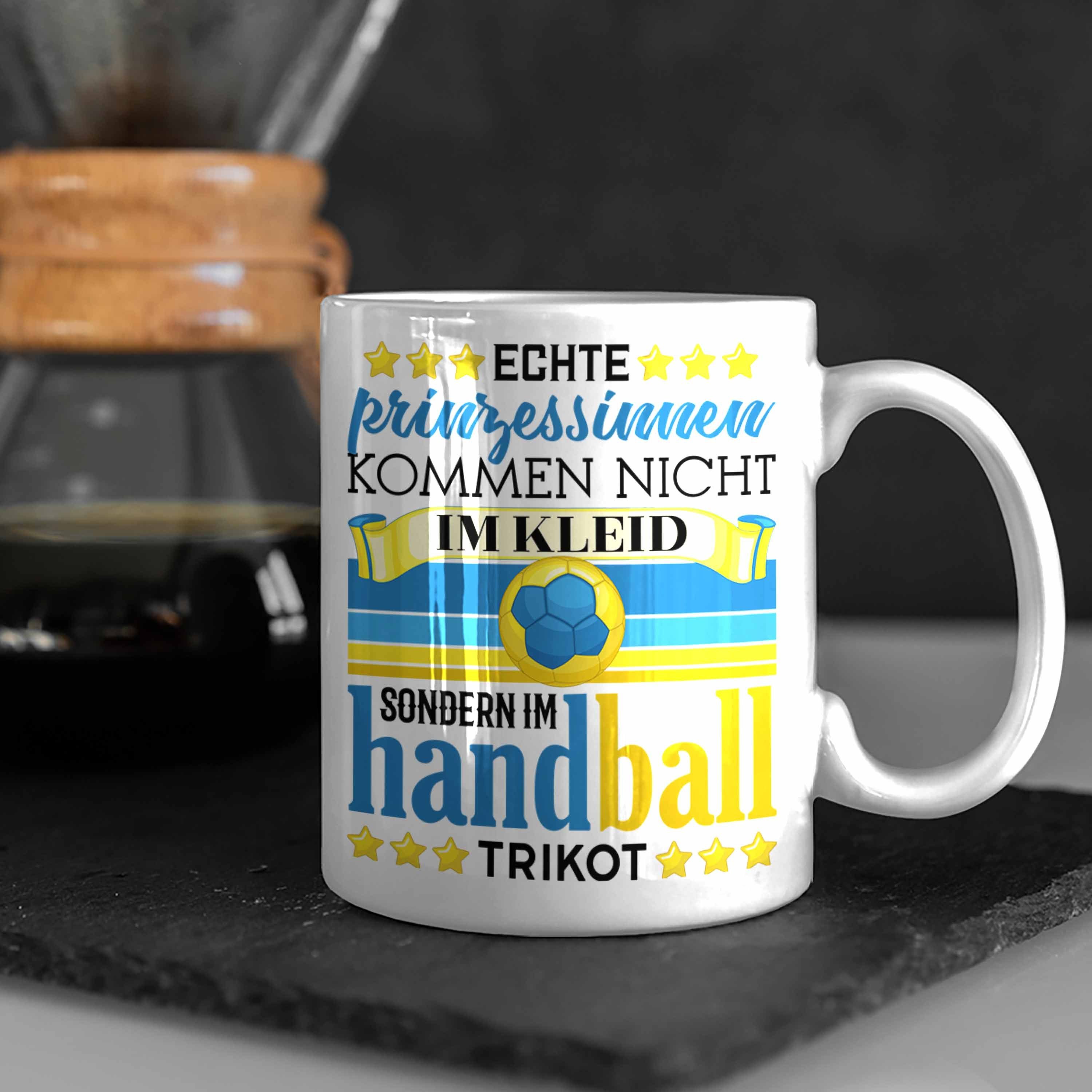 Spruch Weiss Geschenkidee Trendation Frauen Tasse Tasse Handball Handball-Spielerin Geschenk
