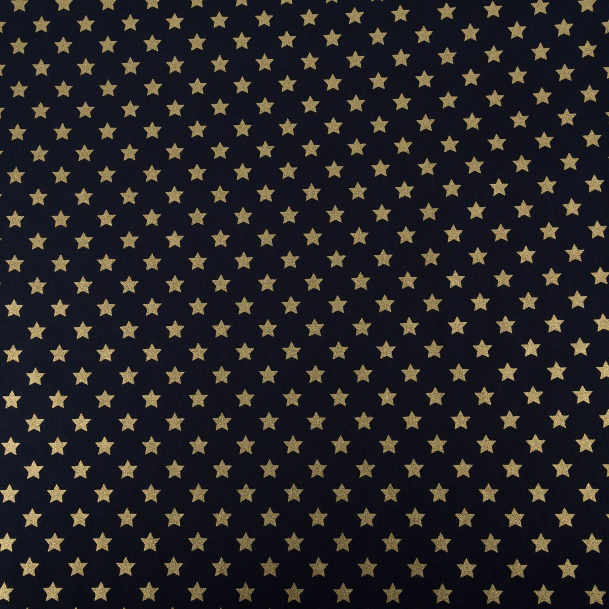Thumbnail - SCHÖNER LEBEN. Stoff Baumwollstoff Webware Weihnachten Sterne dunkel blau goldf. 1,45m B., allergikergeeignet