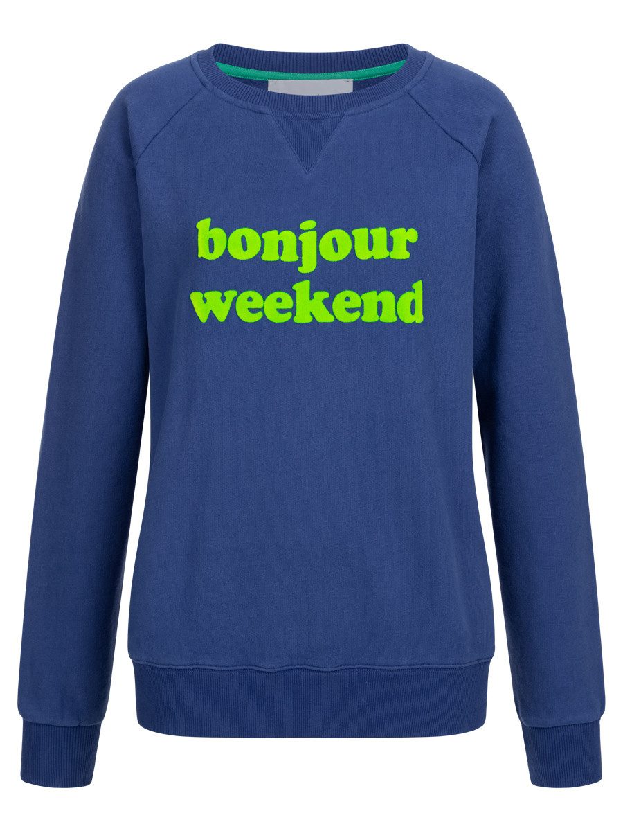 another brand Sweatshirt Bonjor Weekend hochwertiger bonjour weekend Flockprint