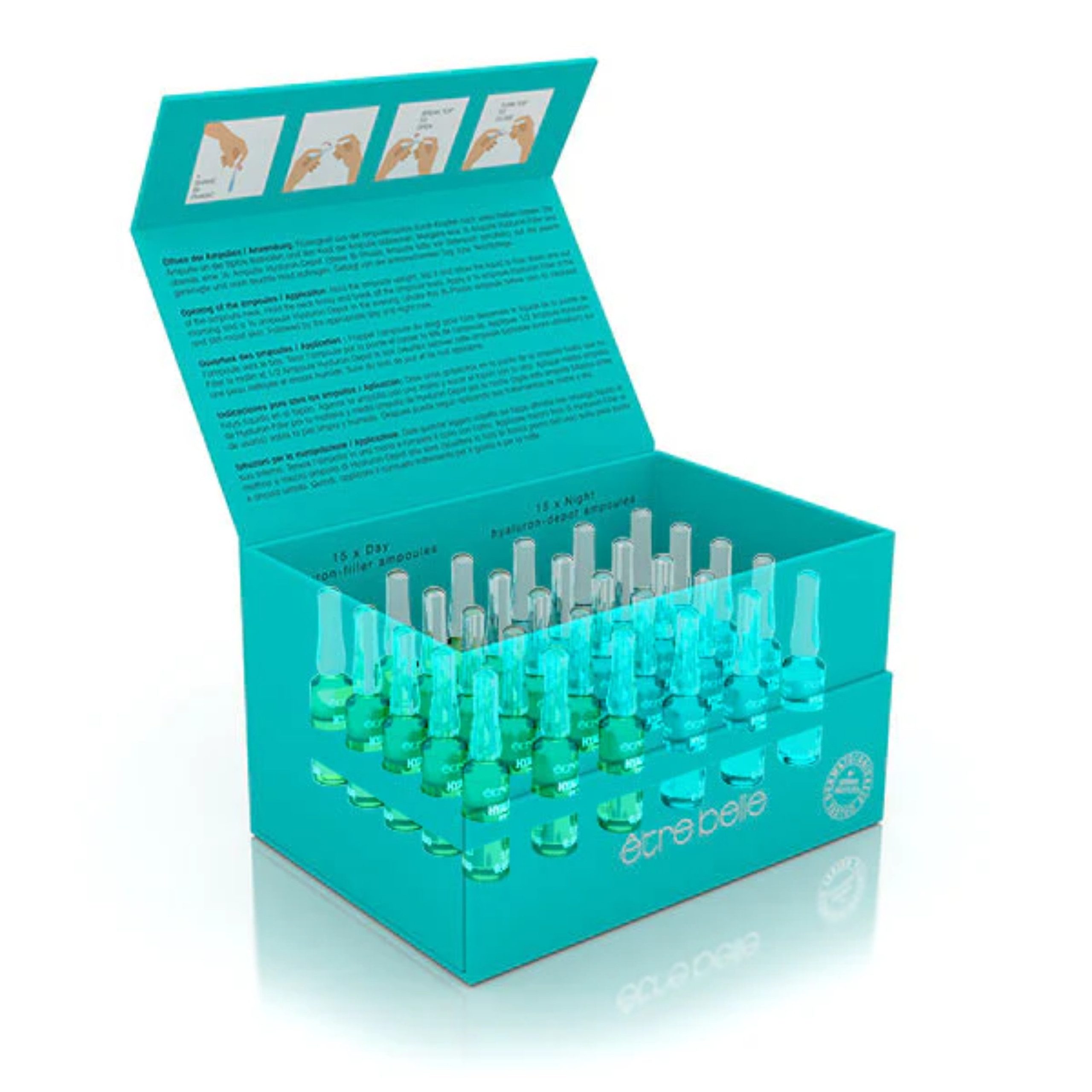 Etre Belle Feuchtigkeitspflege-Set Etre Belle 24h Hyaluronic³ Ampullen Box – 30 Tage Feuchtigkeitskur