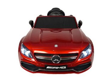 Elektro-Kinderauto Mercedes C63 AMG 12v, Musik Modul + LED uvm. rot