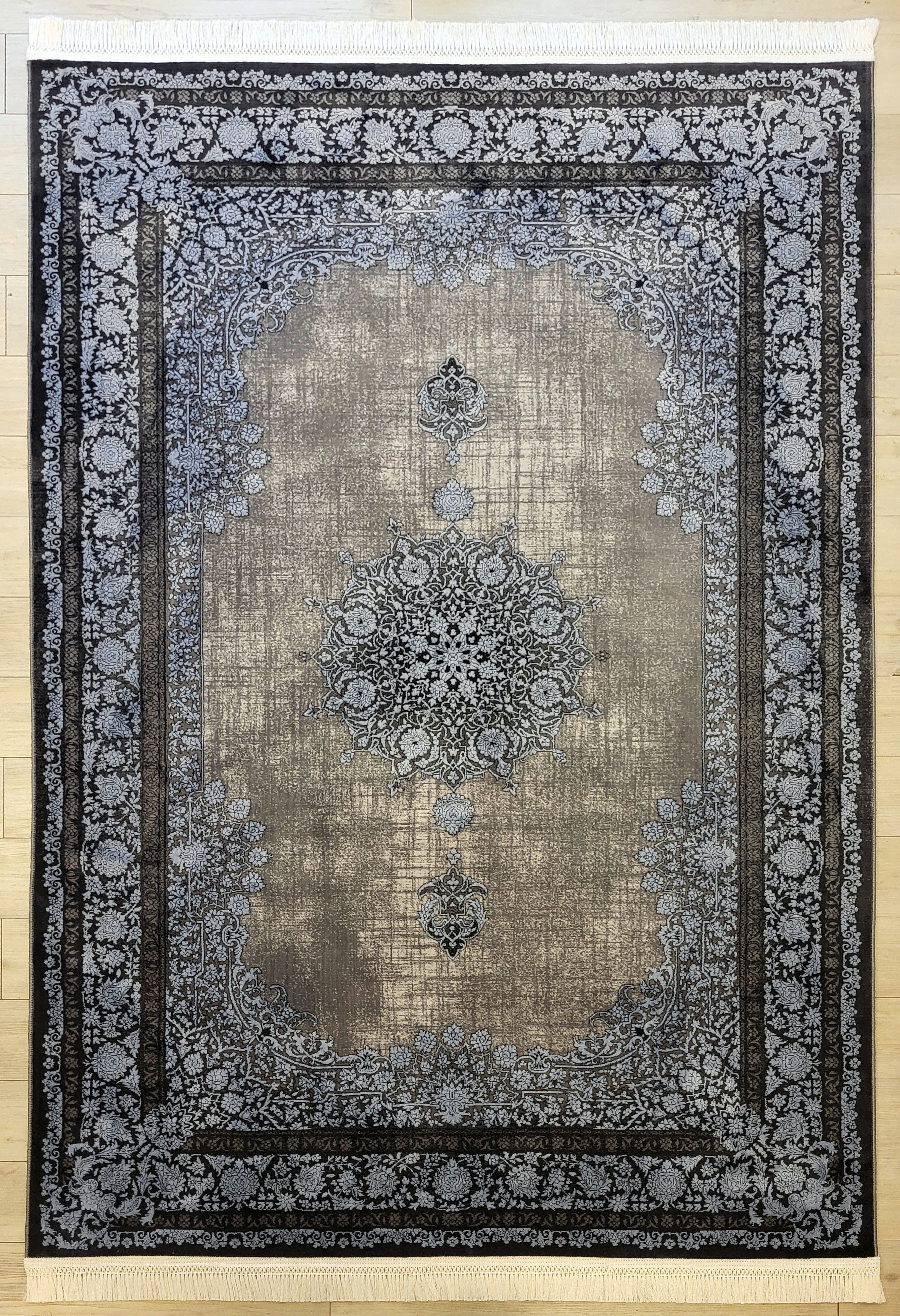Rug Studios Teppich Teppich DESIGN IRAN 70005, Rechteckig, Höhe: 0 mm, modern, 150 x 225 cm, Charcoal