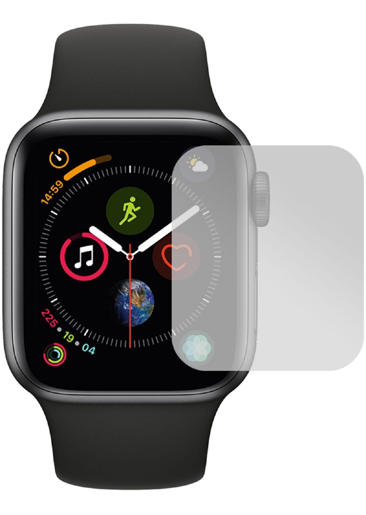 SLABO Schutzfolie 4 x Displayschutzfolie No Reflexion, Apple Watch SE (44mm) Apple Watch Series 4 (44mm) Apple Watch Series