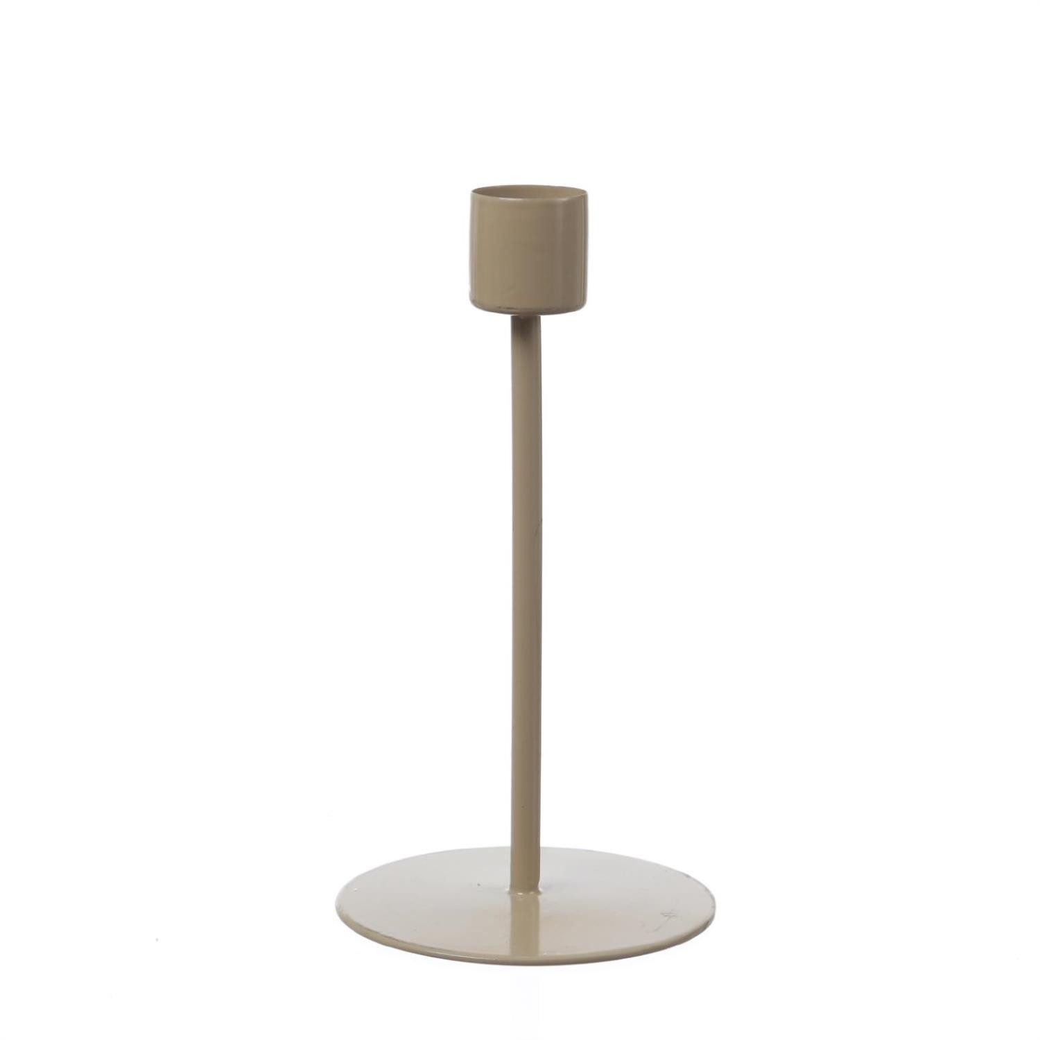 MARELIDA Kerzenhalter Stabkerzenhalter Kerzenständer Tafelkerzenhalter H: 14cm beige (1 St)
