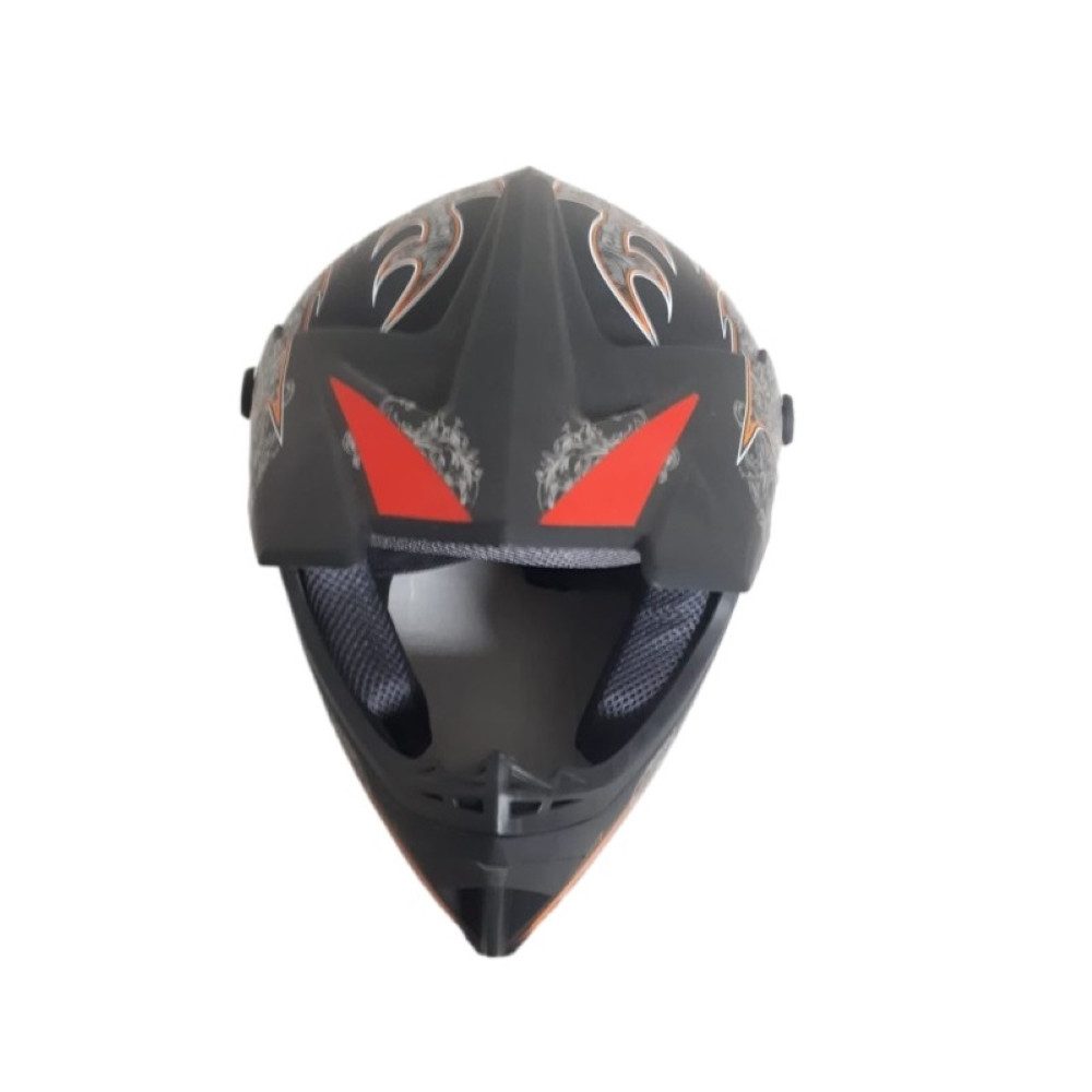 FunSport-Factory Motocrosshelm Mejia Kinder Crosshelm Motocross Helm Kinder Offroad schwarz matt