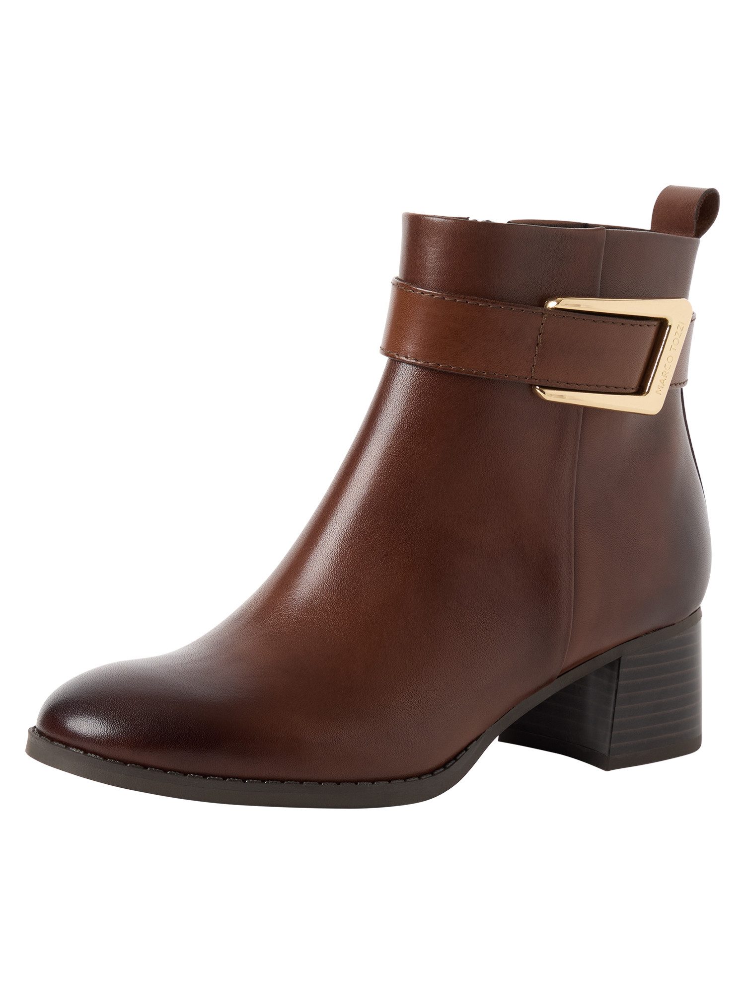 MARCO TOZZI MT FEEL ME aus Leder Blockabsatz 2-25030-47 Stiefelette