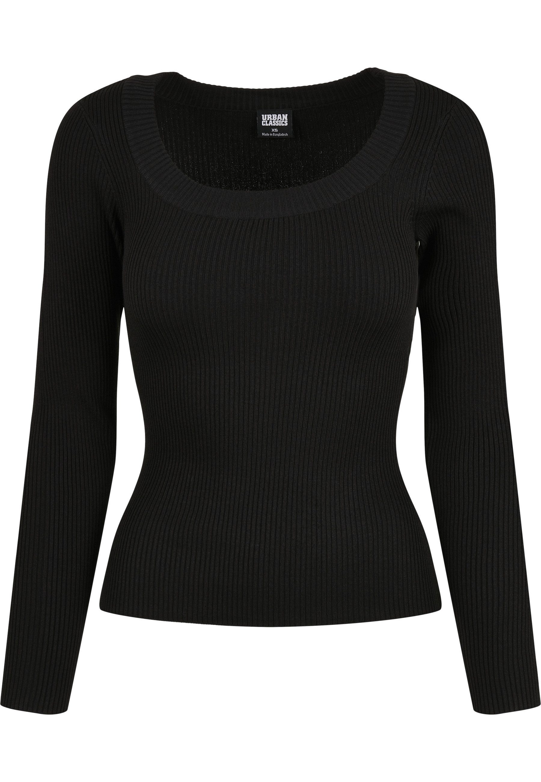 URBAN CLASSICS Sweatshirt Urban Classics Damen Ladies Wide Neckline Sweater (1-tlg)