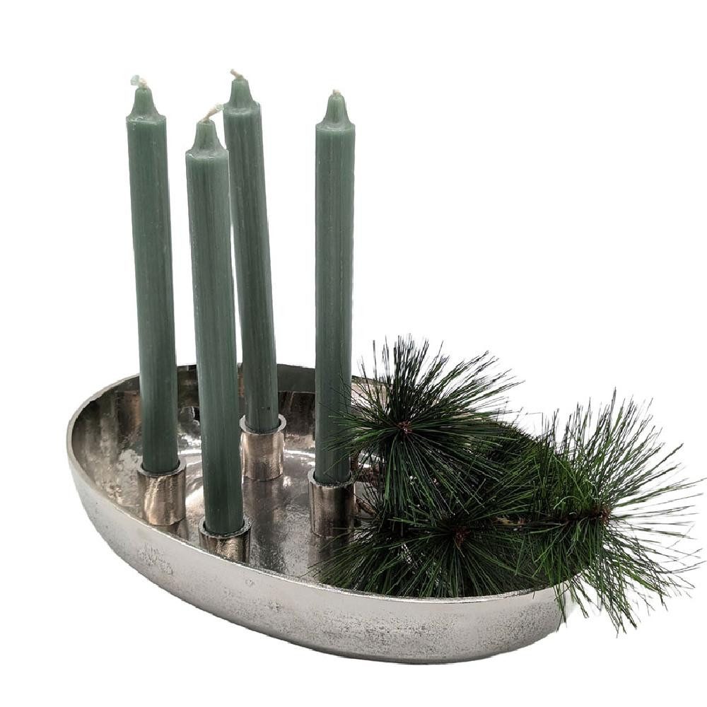 Lambert Windlicht Kerzenleuchter Adventsleuchter Fiore Nickel günstig online kaufen