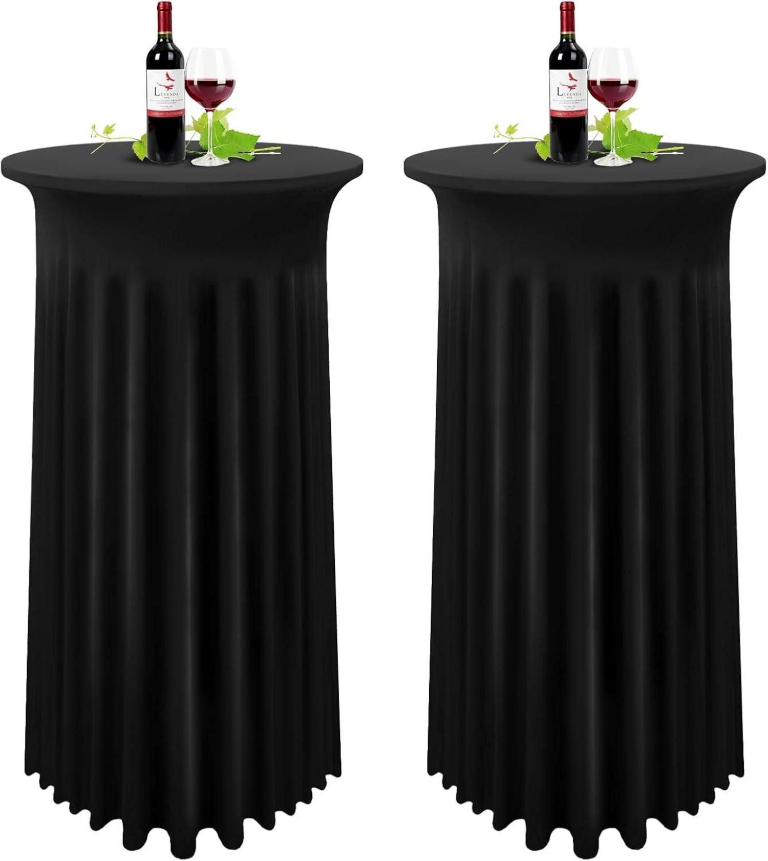 LuxusKollektion Tischdecke 2er Packung Schwarz Cocktails günstig online kaufen