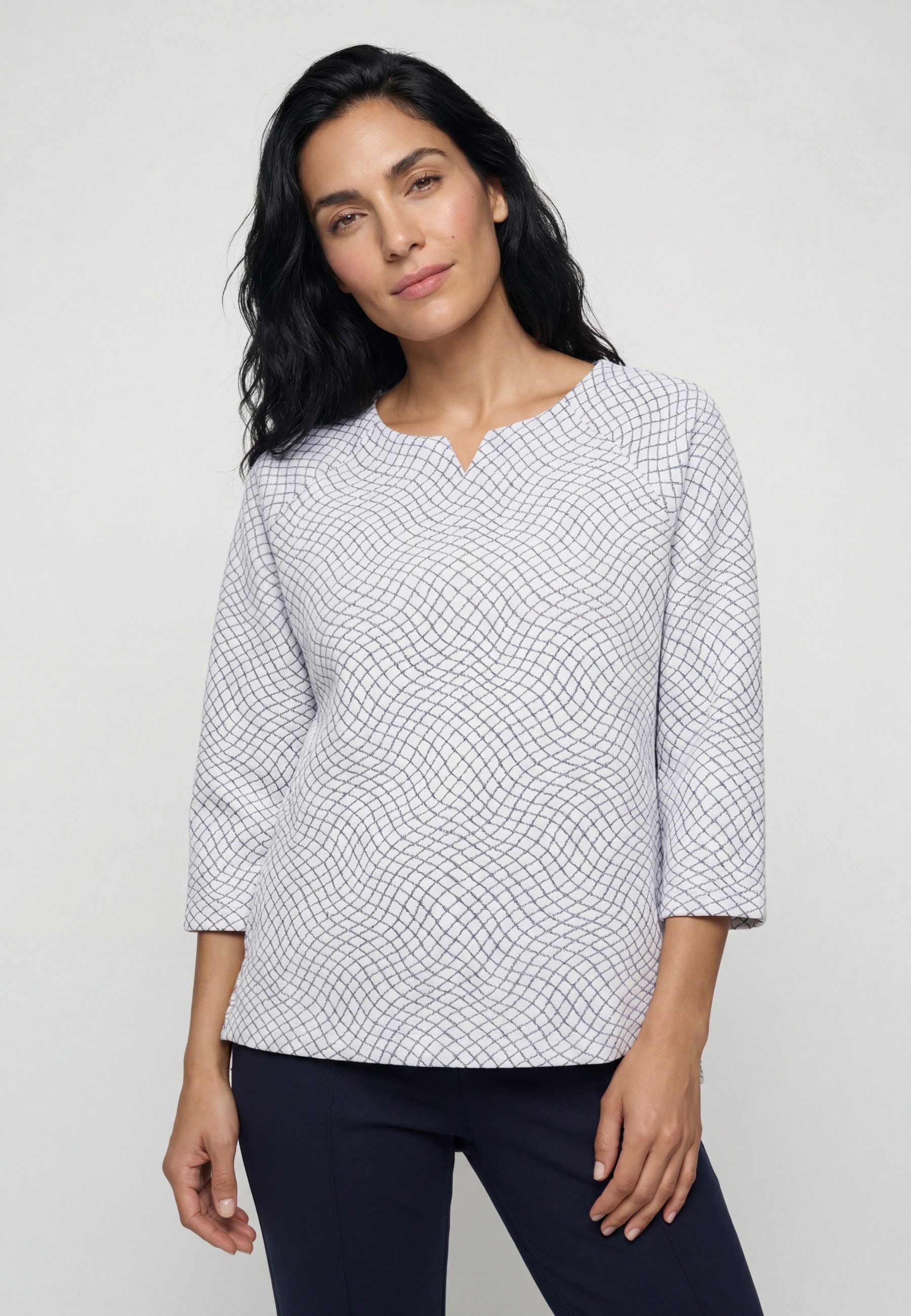 Olsen Sweatshirt mit Allover-Dessin