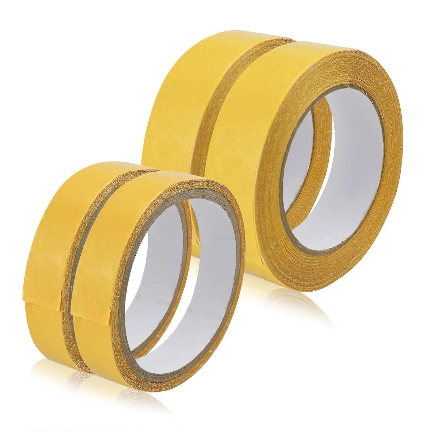 FANNOU Doppelklebeband Doppelseitiges Klebeband Universal - 2cmx10m und 3cmx20 m (4-St) für vielseitige Anwendung wie Verpackungen, Deko und Basteln