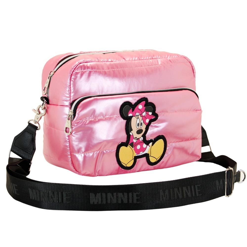Karactermania Umhängetasche Disney Minnie Maus Schultertasche rosa Handtasche, Verstellbarer Schulterriemen, gepolstert