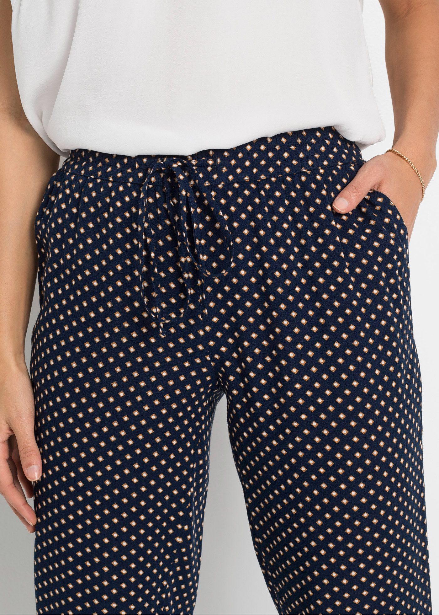 bonprix Schlupfhose aus Viskose, elastischer Bund, lockere Passform, eleganter Stil