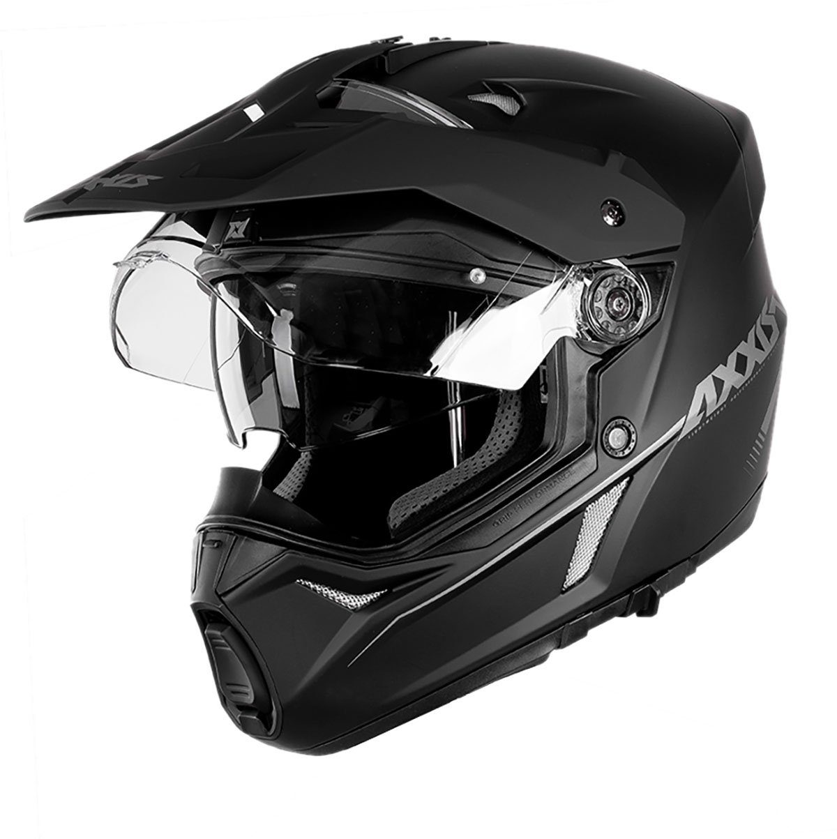 Axxis Motorradhelm AXXIS Wolf Crosshelm, Integralhelm, Visier Wechselbar, Schild Abnehmbar, Integrierte Sonnenblende, PinLock, volle ECE Prüfung