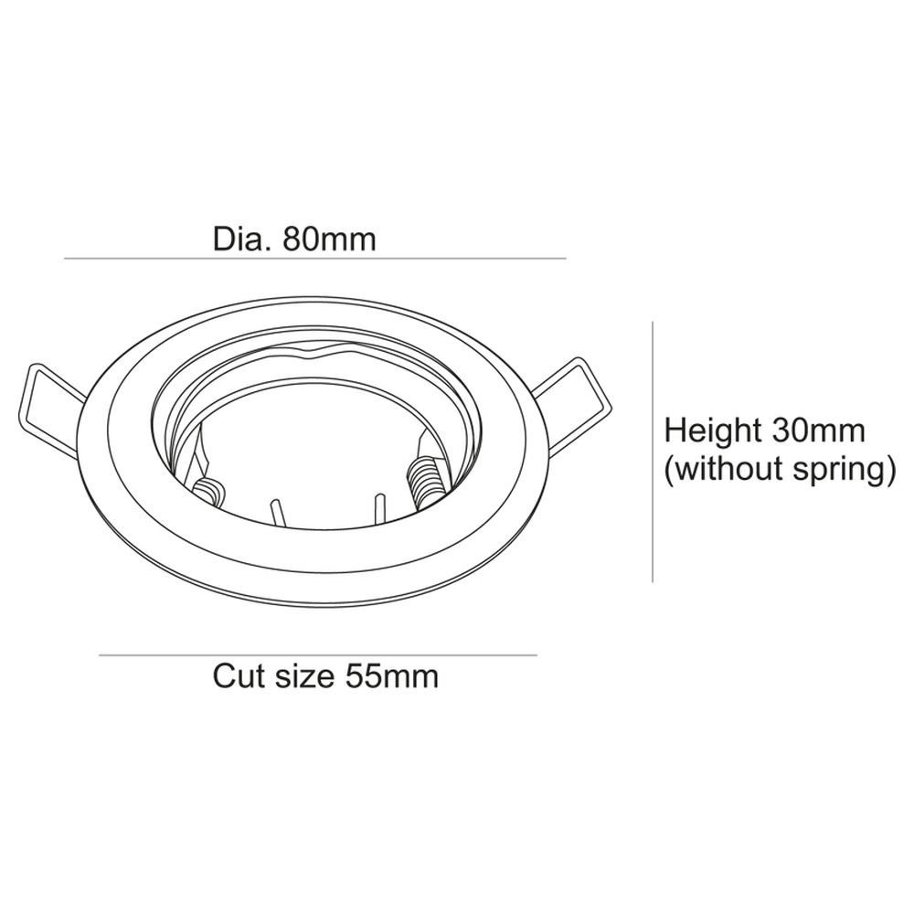 GU5,3 keine Weiß in enthalten:, Leuchtmittel Einbauleuchte Angabe, click-licht Rund Einbauleuchte Einbaustrahler, Deckeneinbaustrahler starr, warmweiss,