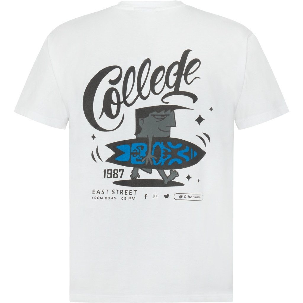 GRUNT T-Shirt GRArun (1-tlg) T-Shirt GRArun in Weiß – Kinder T-Shirt mit Print-Design