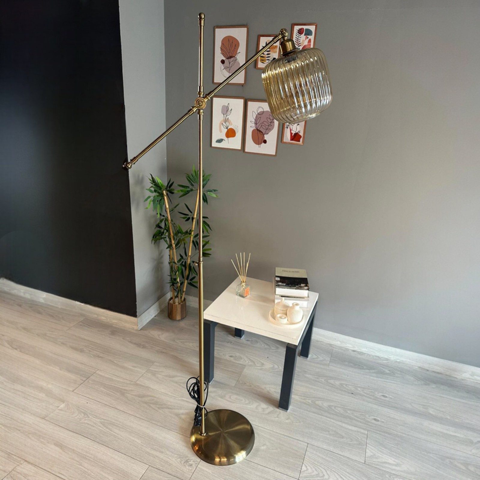 Bamyum Stehlampe Moderne Stehlampe aus Metall mit E27, verstellbarer Lampen günstig online kaufen