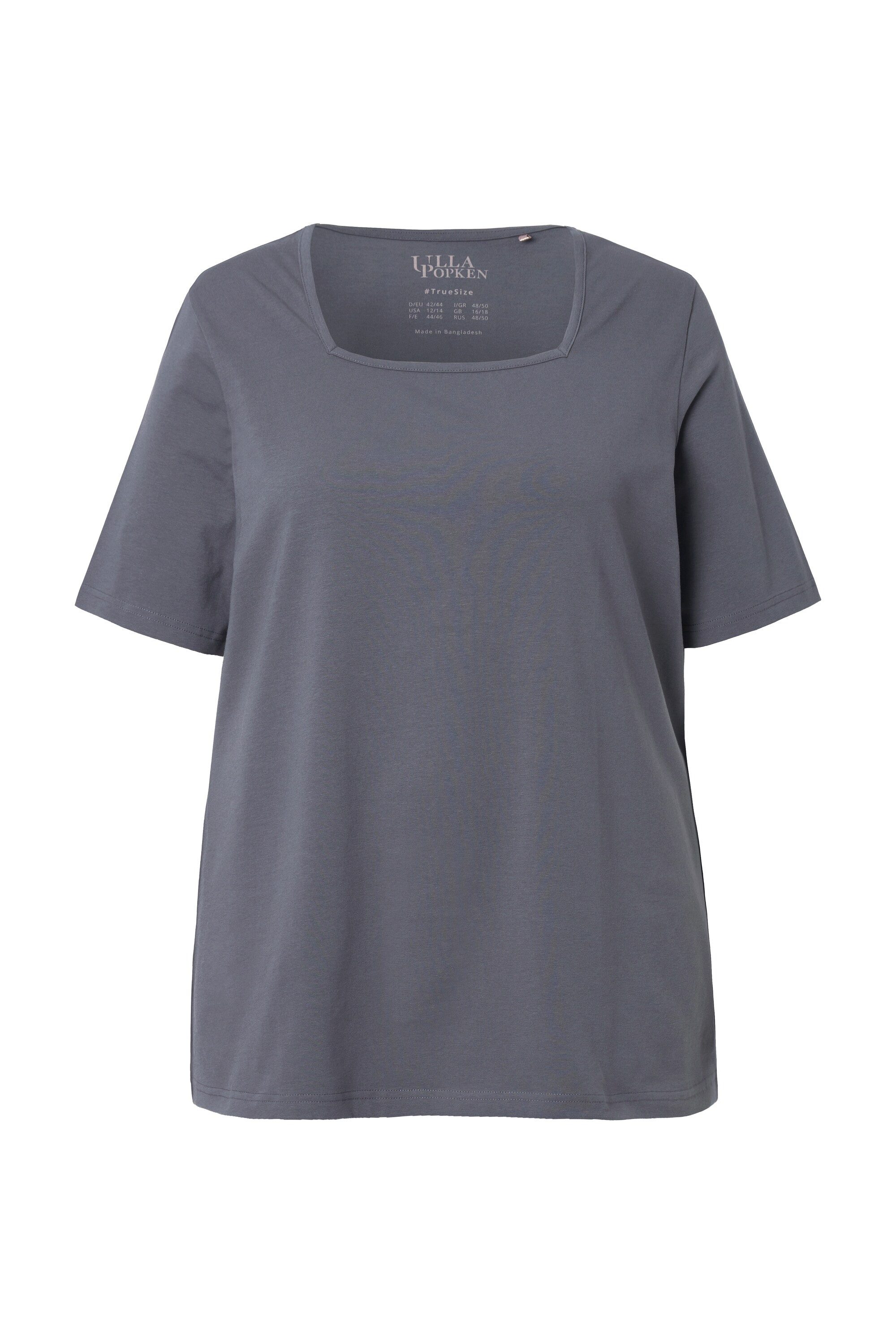 Ulla Popken T-Shirt T-Shirt A-Linie Carré-Ausschnitt Halbarm günstig online kaufen
