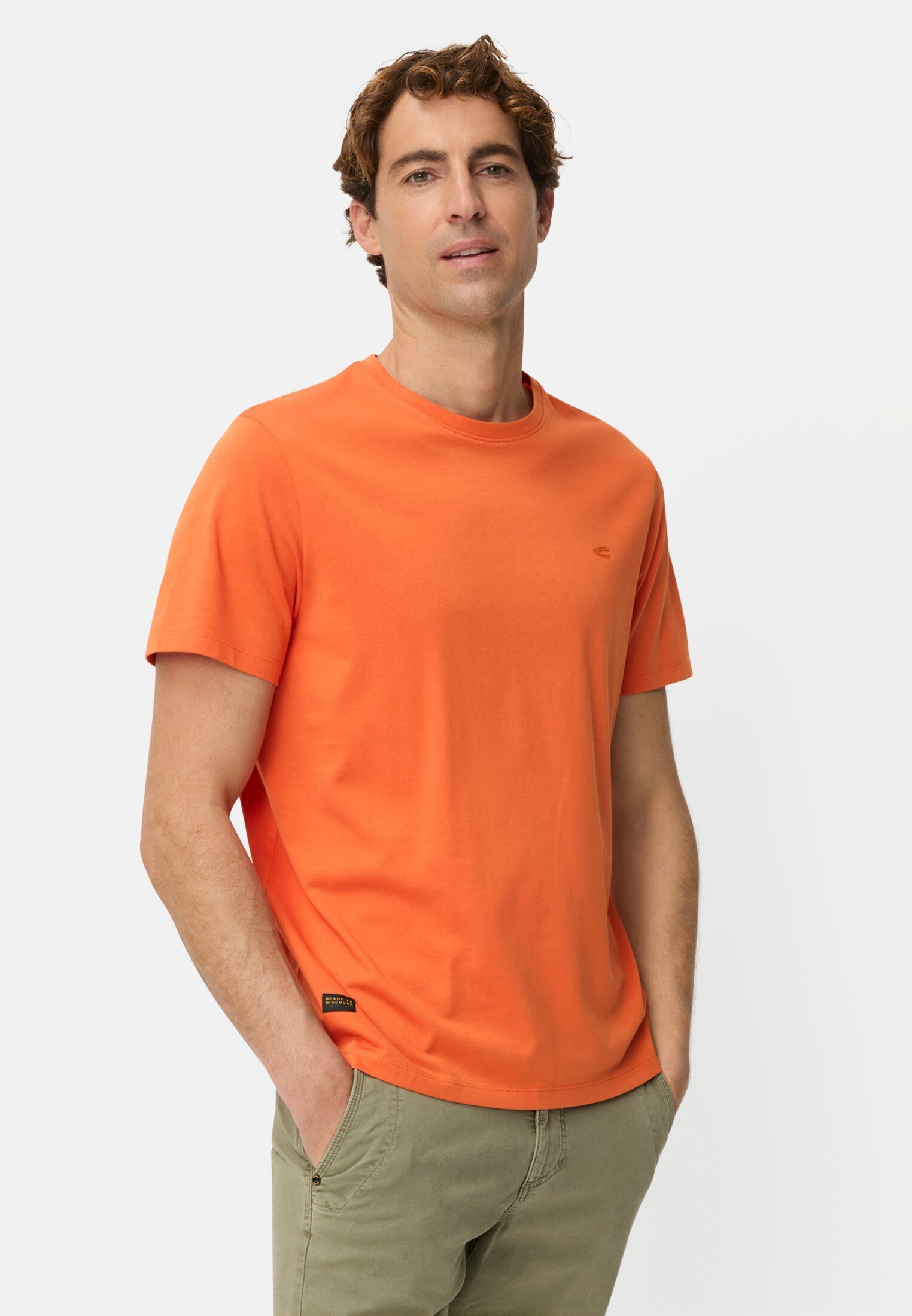 camel active T-Shirt mit Rundhalsausschnitt Kurzarm Rundhals günstig online kaufen