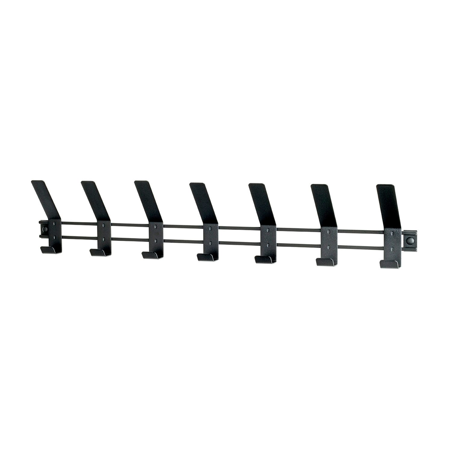 Garderobenleiste Garderobe - schwarz aus Metall - B. 74cm - Kleiderleiste