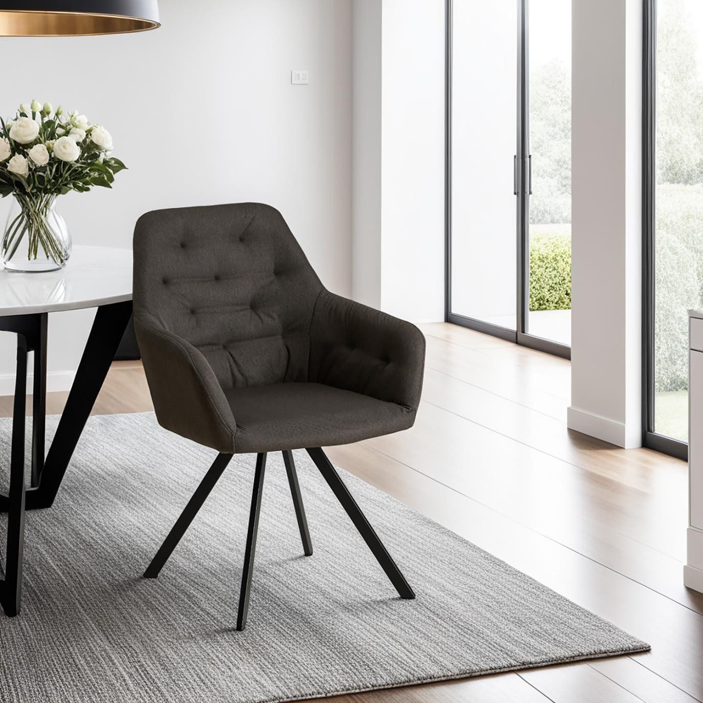 Homestyle4u Polsterstuhl Polstersessel Stühle Küche Esszimmerstuhl günstig online kaufen