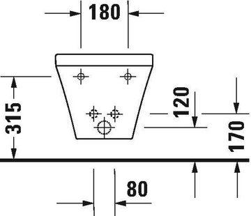 Duravit WC-Komplettset Duravit Wand-Bidet DURASTYLE m ÜL HLB 37