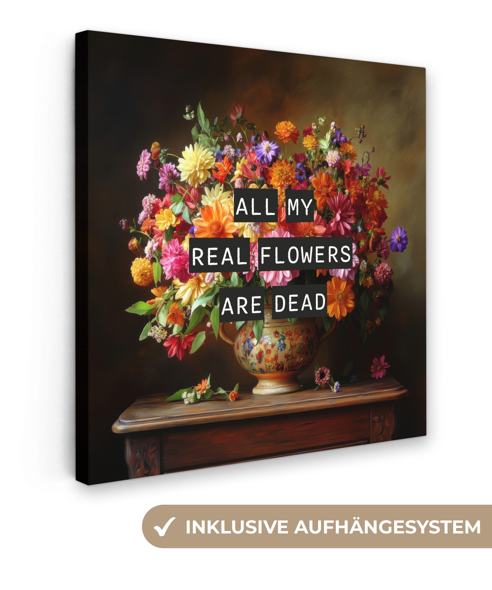 OneMillionCanvasses® Leinwandbild Farbe - Blumen - günstig online kaufen