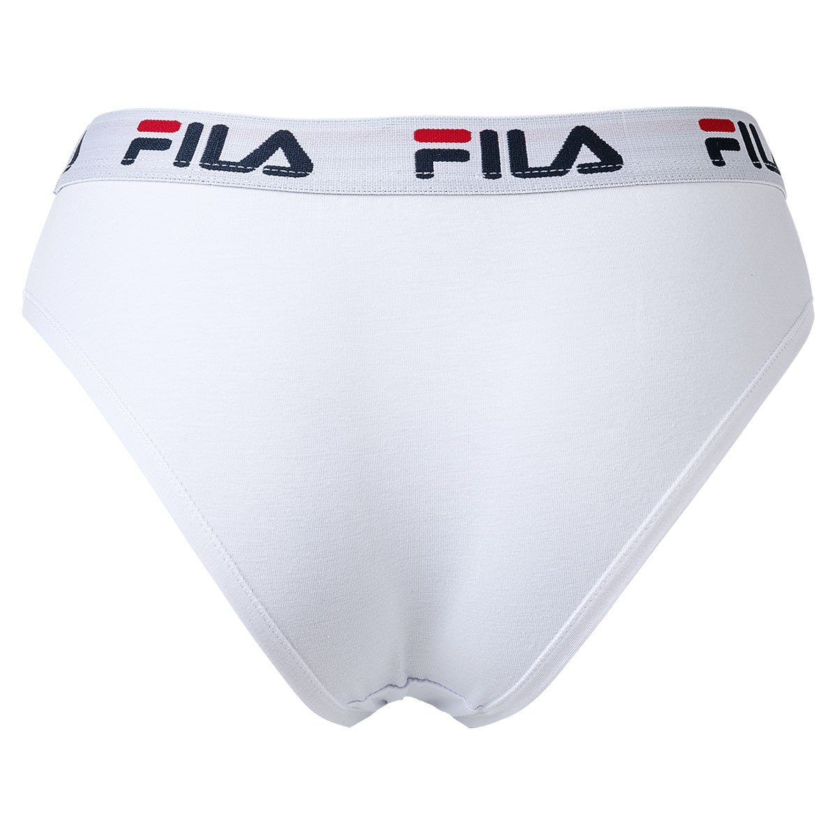 Slip Briefs, - 4er Pack Logo-Bund, Cotton Damen Fila Weiß/Schwarz/Grau/Marine Slip