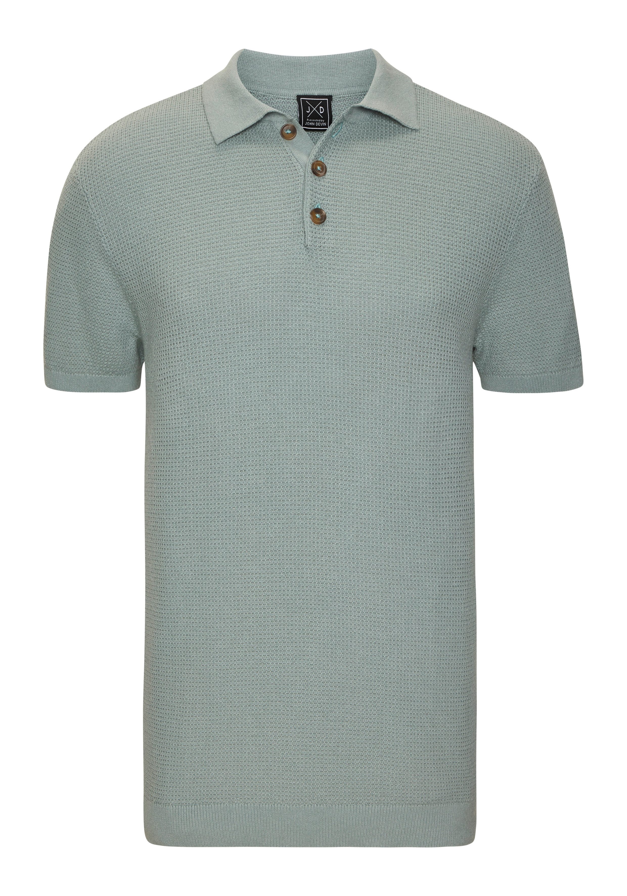 John Devin Poloshirt - Strick Poloshirt, Regular fit mit Polokragen und kleiner Knopfleiste. € 24,99