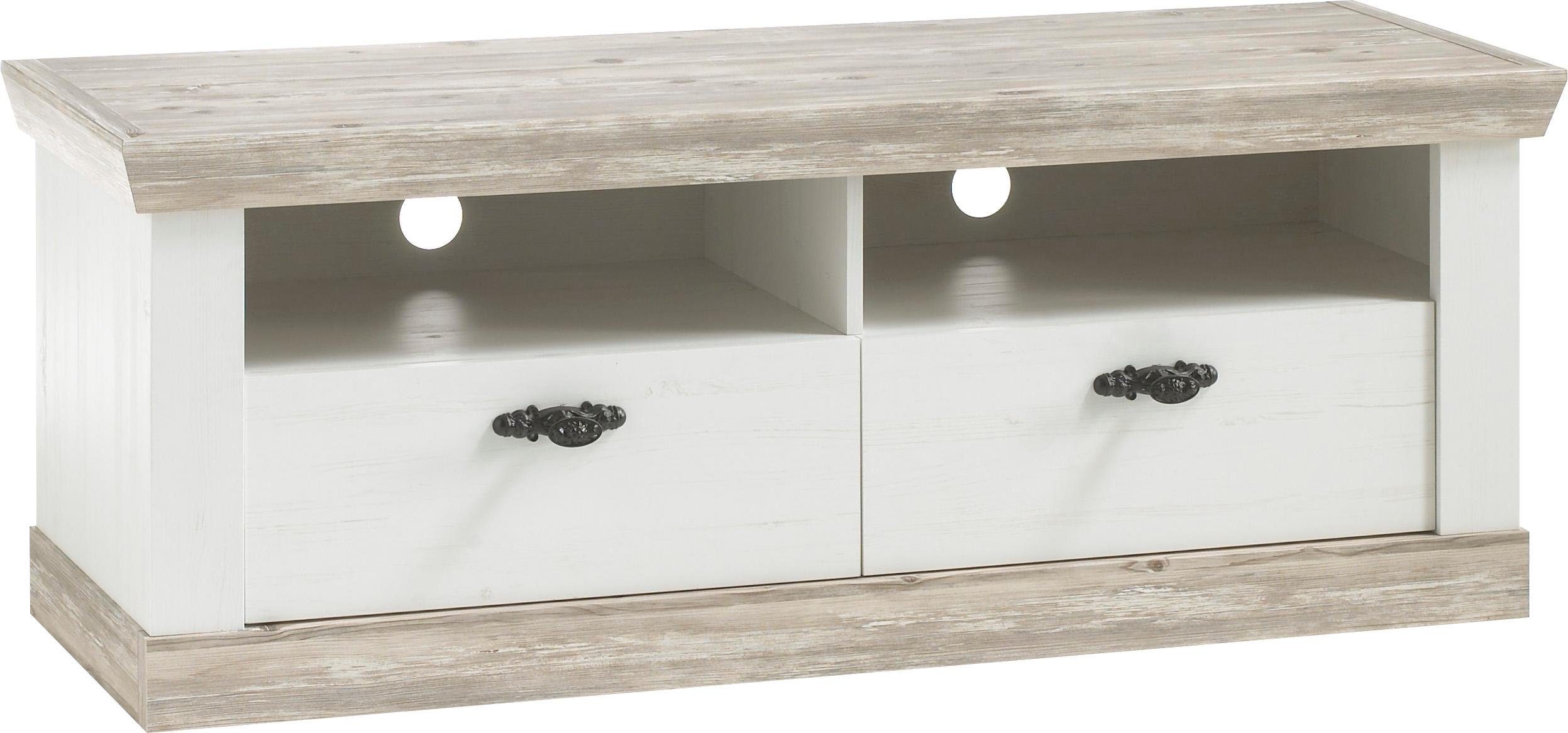 Home affaire Lowboard FlorenzTV-Board, TV-Schrank, Fernsehtisch im romantischen Landhaus-Look, Breite 134 cm