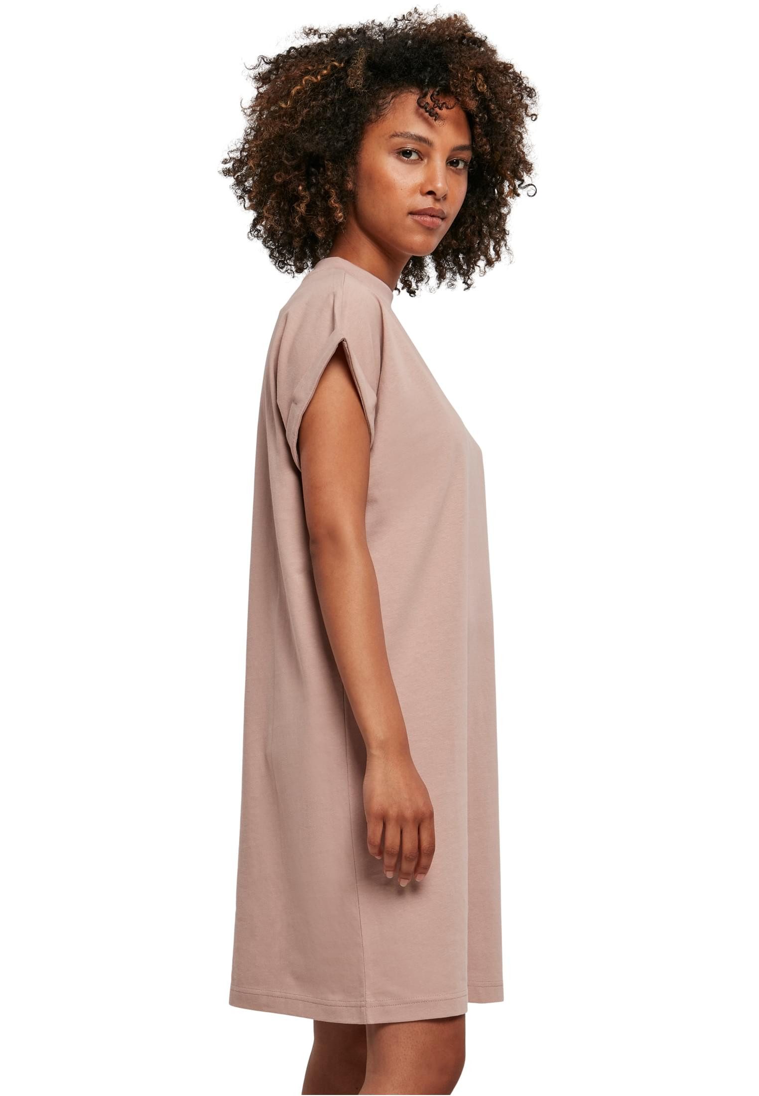 urbandreamz Jerseykleid Damen Kleid überschnittene Schultern Jersey Turn Up Ärmel