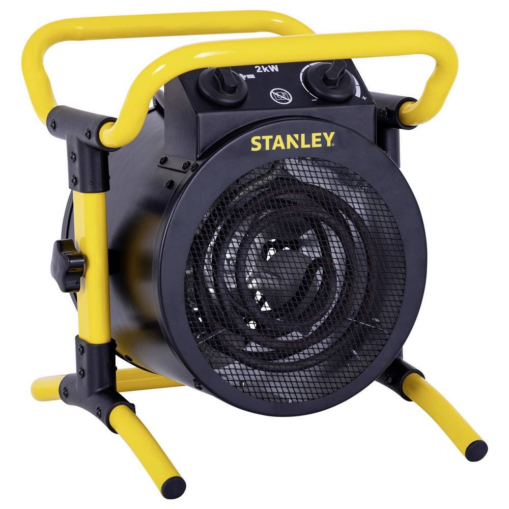 STANLEY Heizlüfter SXJH102000E Heizlüfter 2000W 20 m² Schwarz/Gelb, Mit Ein-/Aus-Schalter, Heizlüfterfunktion