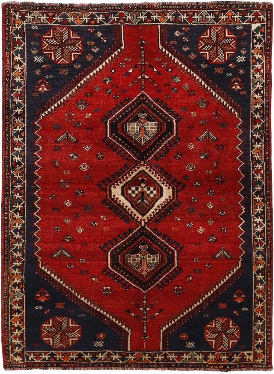 Orientteppich Shiraz 163x219 Handgeknüpfter Orientteppich / Perserteppich, Nain Trading, rechteckig, Höhe: 10 mm