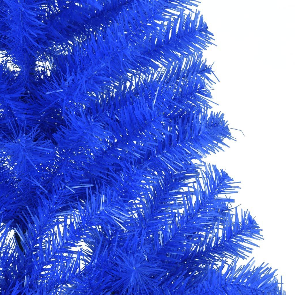 furnicato Künstlicher PVC Halb-Weihnachtsbaum Künstlicher cm mit 210 Weihnachtsbaum Blau Ständer