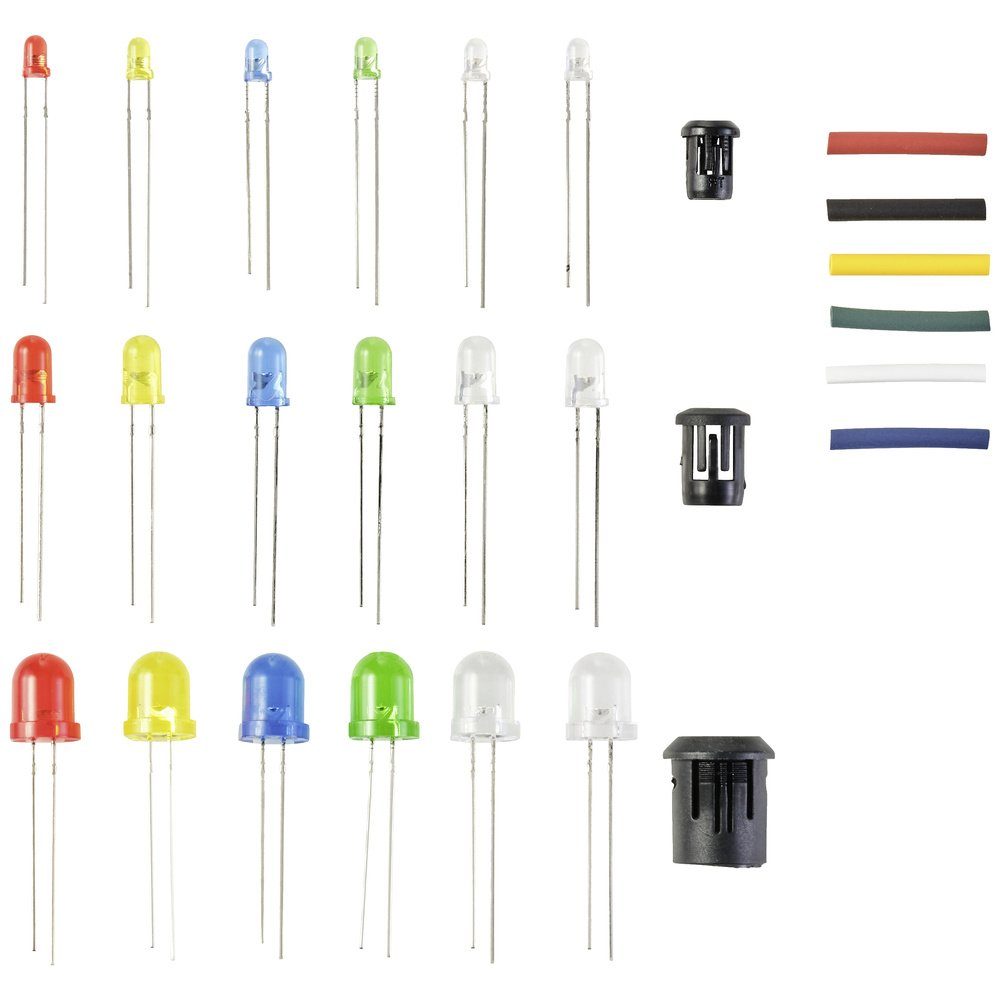 TRU COMPONENTS LED-Leuchtmittel TRU Kaltweiß, LED-Sortiment Rot, Gelb, COMPONENTS Warmwe Grün, Blue